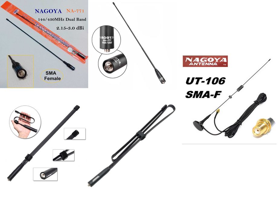 Antenas dual band para Rádios Walkie Talkie várias marcas e modelos