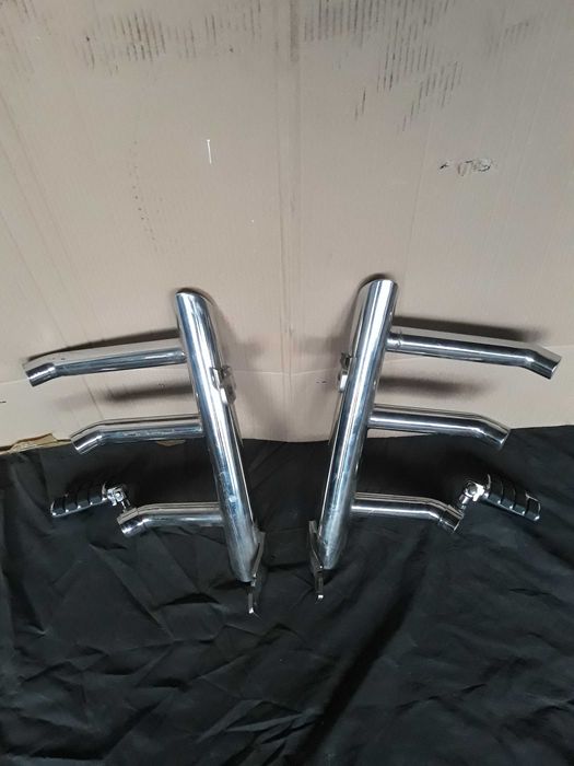 Gmole do chopper - cruiser Motocyklowe Gmole rogate + spacerówki komplet