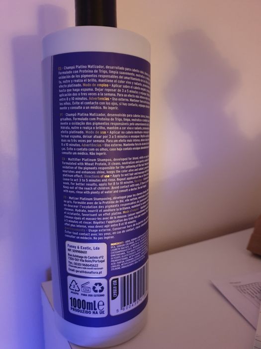 Champú para cabelos loiros