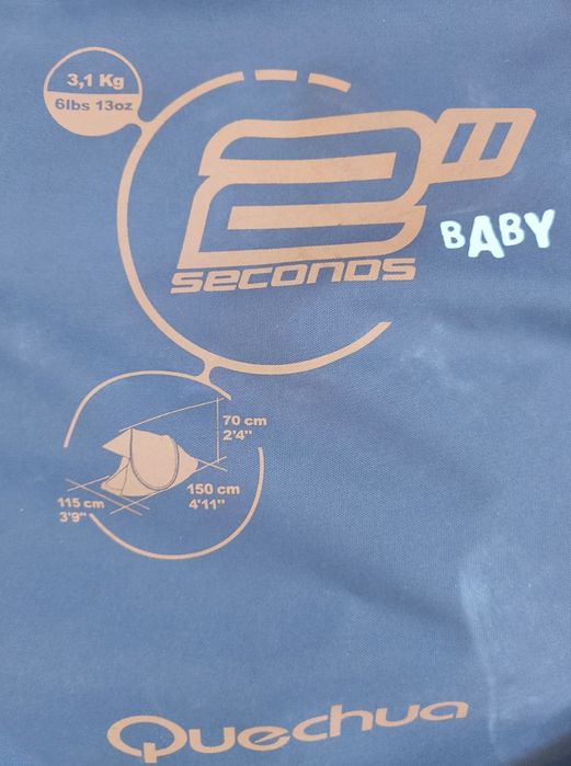 Tenda infantil Quechua baby 2" seconds com colchão insuflável e lençol