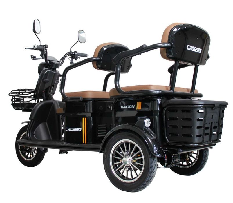 Электротрайк TR-4 VAGON Мотор 800W, 72V 20Ah (6 АКБ), колеса 10-3.0