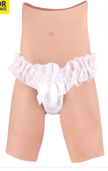 Yeefayry dla transgender..Bielizna  majtki Gaf.Silikonowe konturowe bokserki realistyczny kobiecy wygląd MTF crossdressing – natural XL