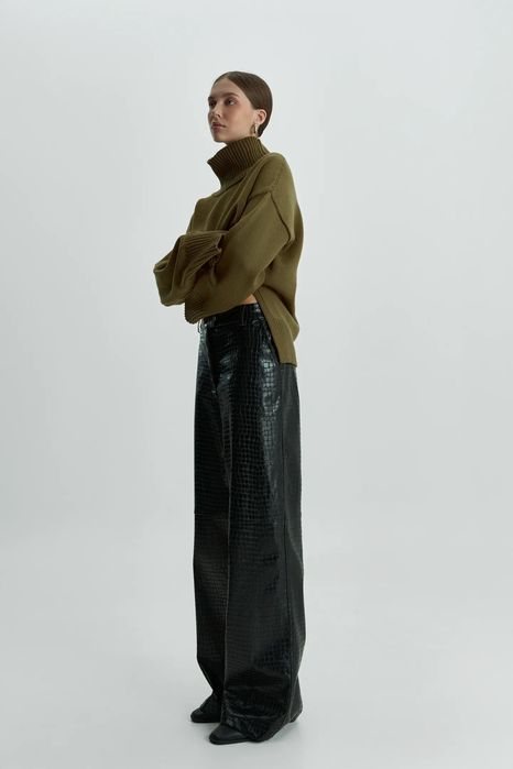 Штани-палаццо з еко-шкіри MOCKO