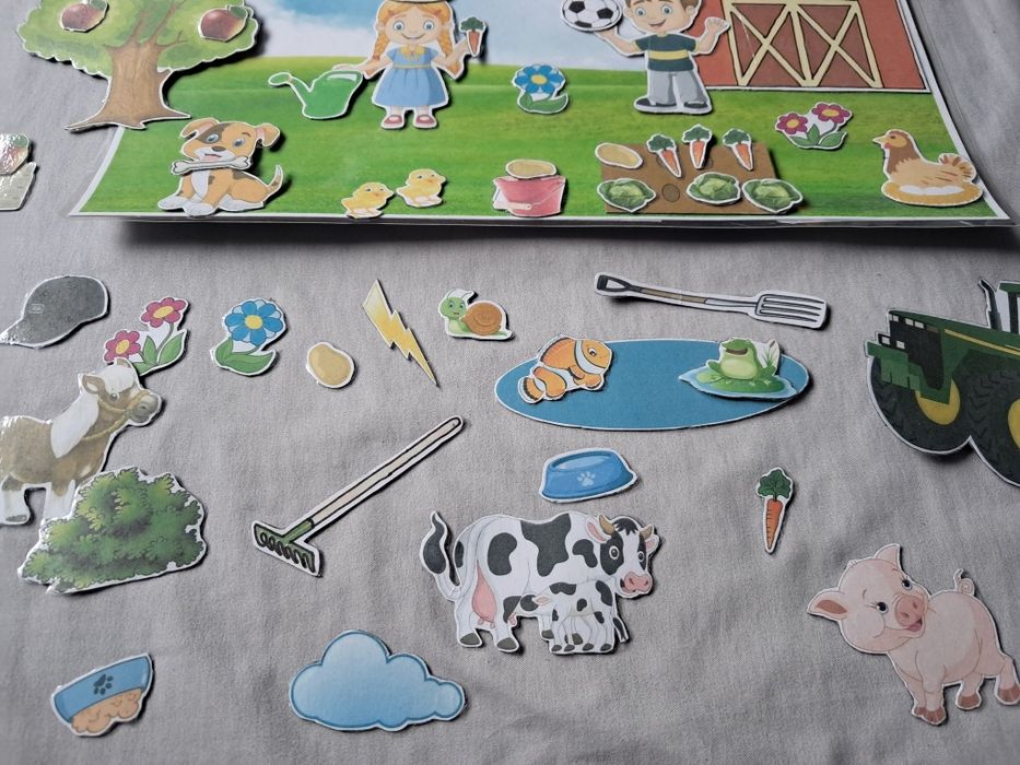 Kreatywna układanka magnetyczna wieś, zwierzęta