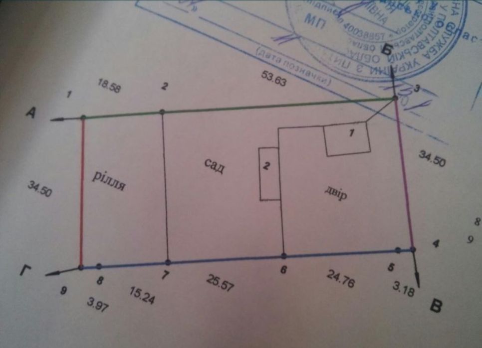 Земельна ділянка, будинок світло, газ с Судіївка Полтавський район