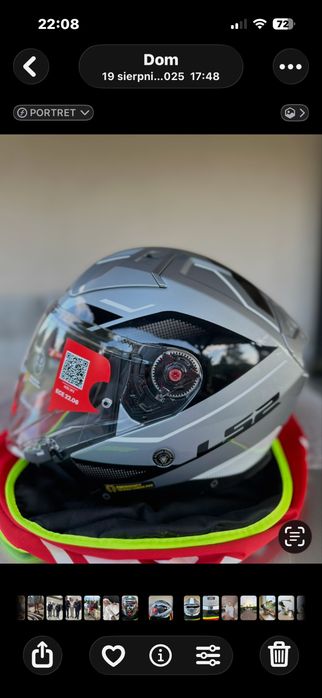 Kask motocyklowy LS2 Infinity II, rozm. M, 57 - 58 cm.