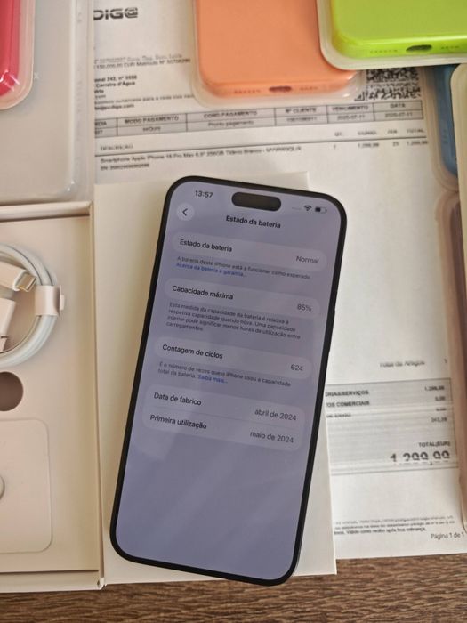 iPhone 15 Pro Max  6.7" 256GB Azul C/Garantia Em muito bom estado Aceito Retomas