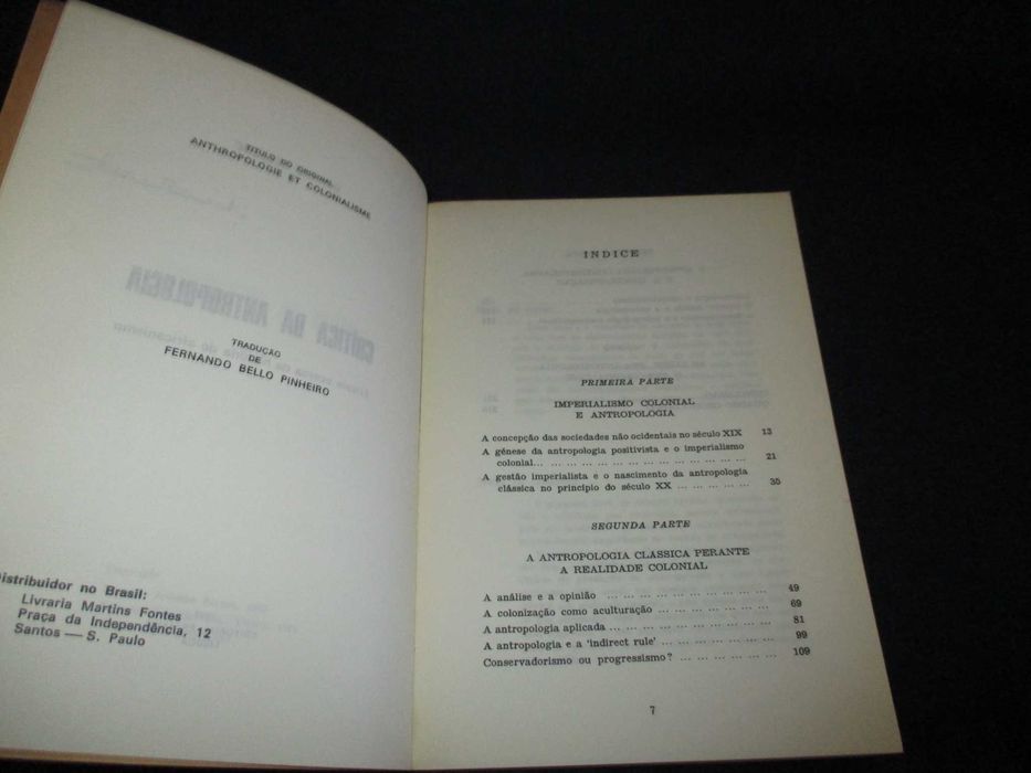 Livro Crítica da Antropologia Gérard Leclerc ap