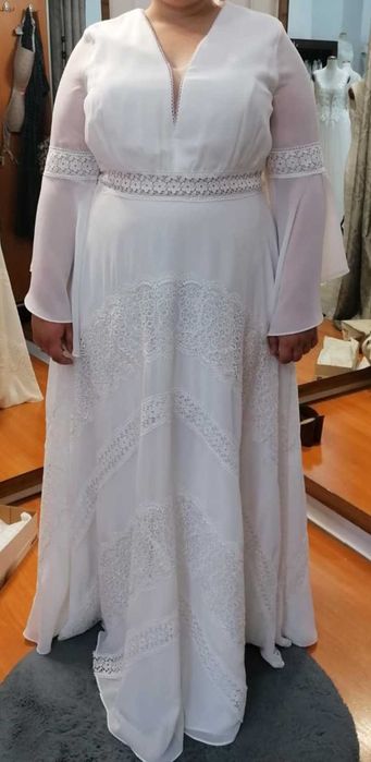 Suknia ślubna Boho koronka 46/48