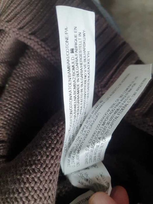 Camisola Zara Castanha 100% algodao - Tamanho M
