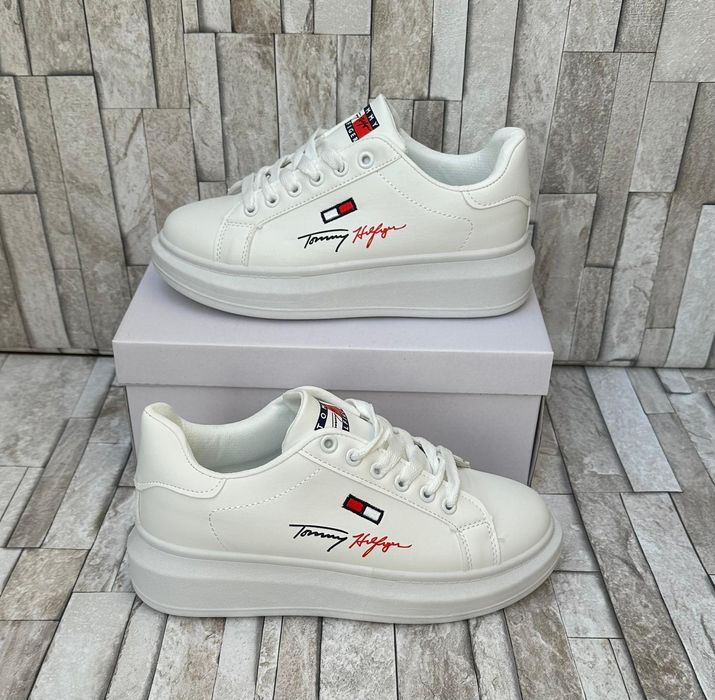 Buty Tommy Hilfiger trampki damskie białe 38 | PROMOCJA 50%