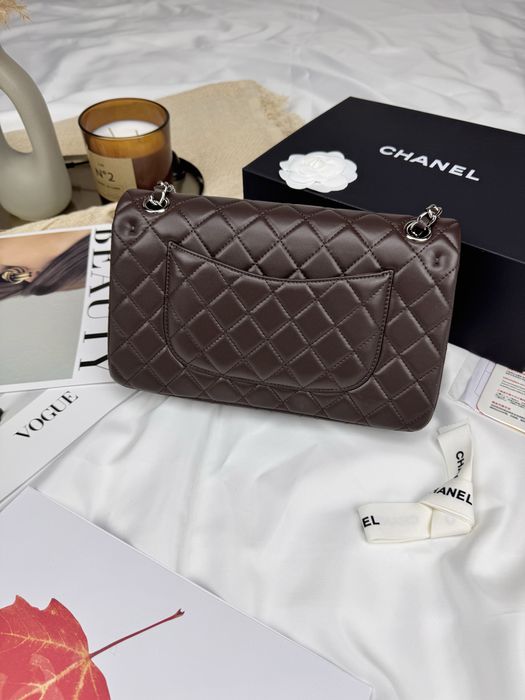 Сумка Chanel Chocolate шкіра | шоколадна | срібна і золота фурнітура