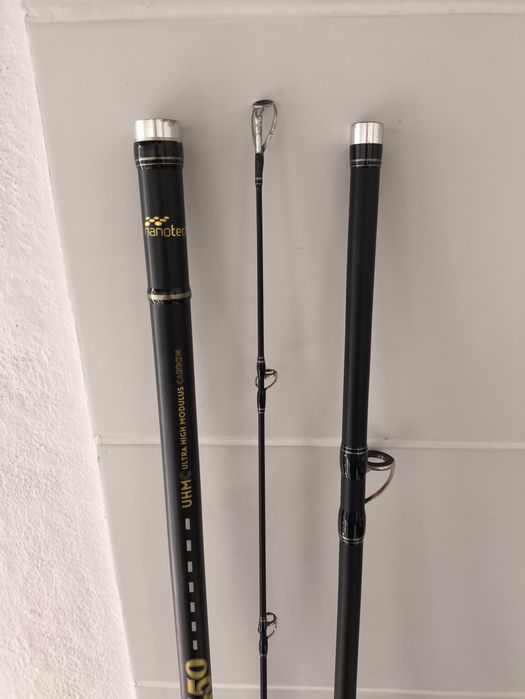 Cana Vega tactical surf 450
Comprimento fechadcabaa: 1.41m.
Secções: 6.
Peso: 560g.
Ação: Máximo 80g (melhor desempenho: 10-45g)
Teste de curva: 4kg.