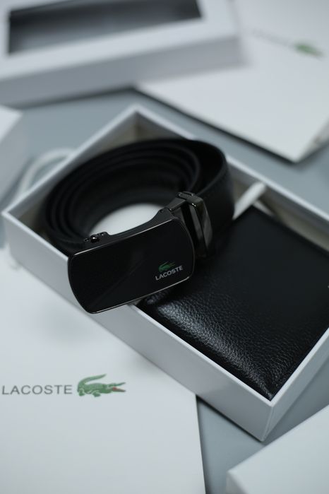 Ремінь + Гаманець Lacoste в комплекті!