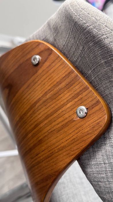 Барний стілець Montana Fabric Сірий, Горіх