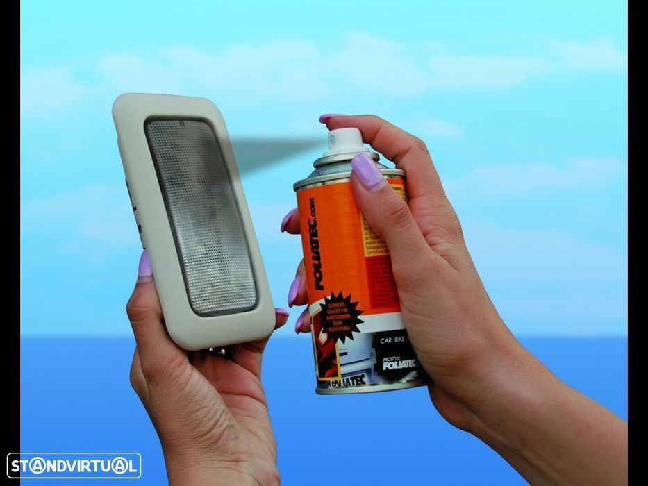 Spray Foliatec 150ml de escurecimento para faróis, piscas ou farolins em preto ou vermelho para reparação de farolins
