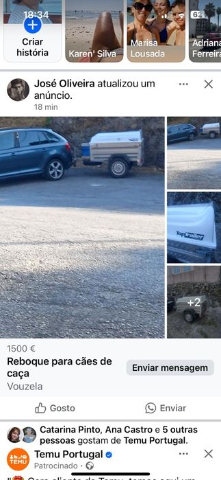 Atrelado para cães de caça marca luis Figueiredo/ Lecy Trailer  todo