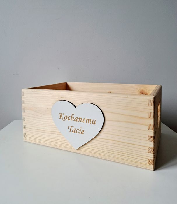 Skrzynka prezentowa kosz prezentowy Kochanemu Tacie wesele ślub