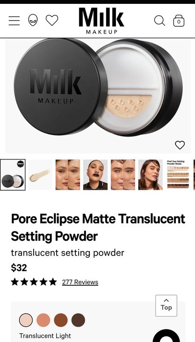 розсипчаста пудра milk makeup poreeclipsemattetranslucentsetting7.65 g