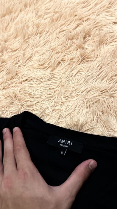 Чёрная футболка amiri dog made in USA амири xl