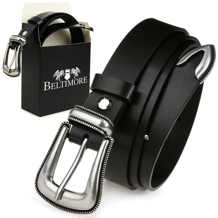 Beltimore skórzany pasek damski klamra podkowa D58