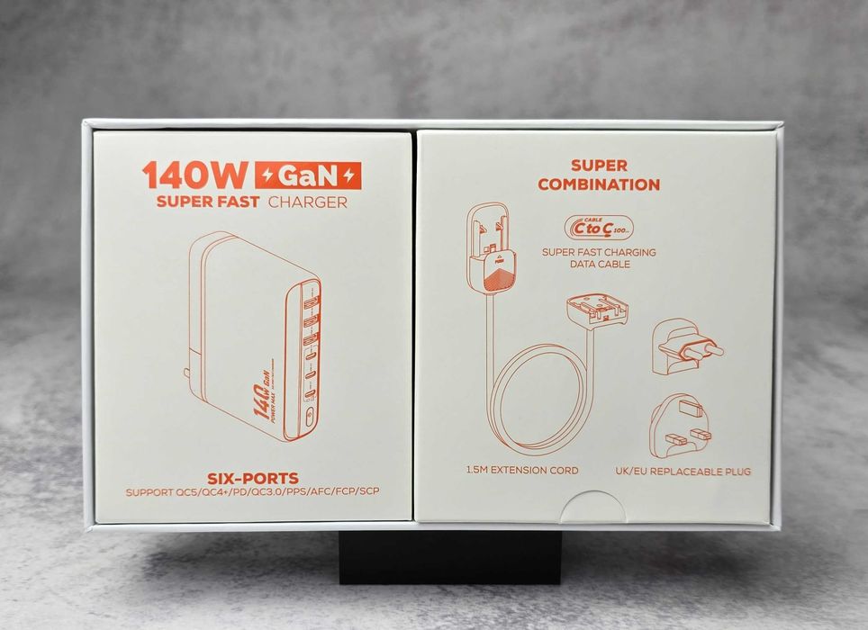 Мережевий зарядний пристрій LDNIO A6140C LED 6xUSB PD3.0 140W QC4.0