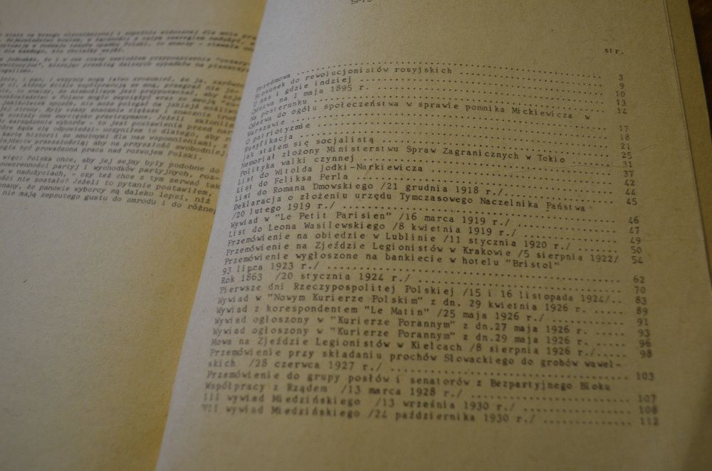 Wybór Marcin Król, Józef Piłsudski Pisma