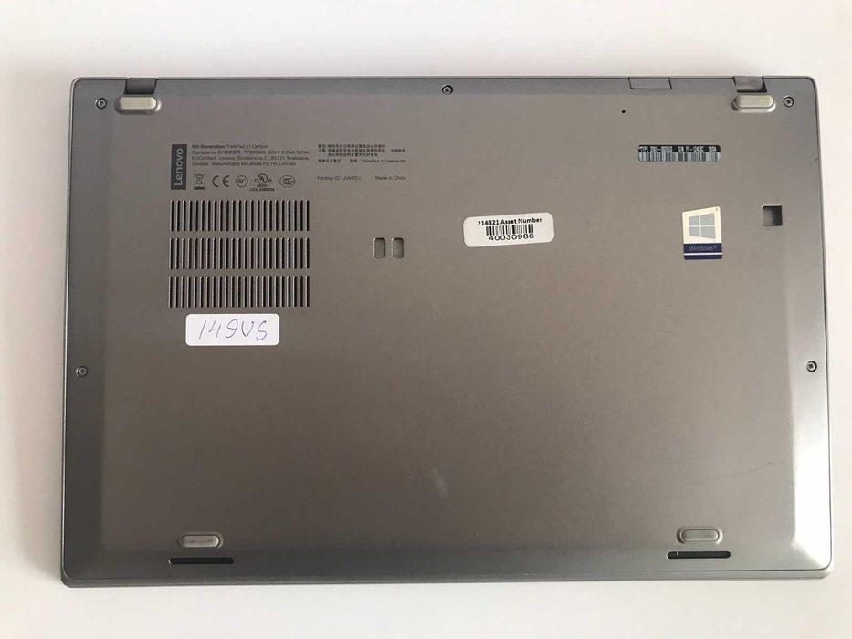 Тонкий Ультрабук Lenovo ThinkPad X1 Carbon | i7-8650u | 16Gb | 256GB