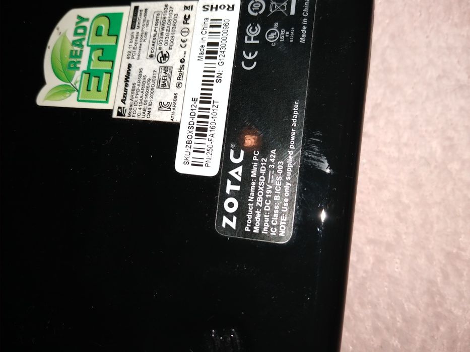 Mini PC - ZOTAC Zbox - 2 szt. uszkodzone