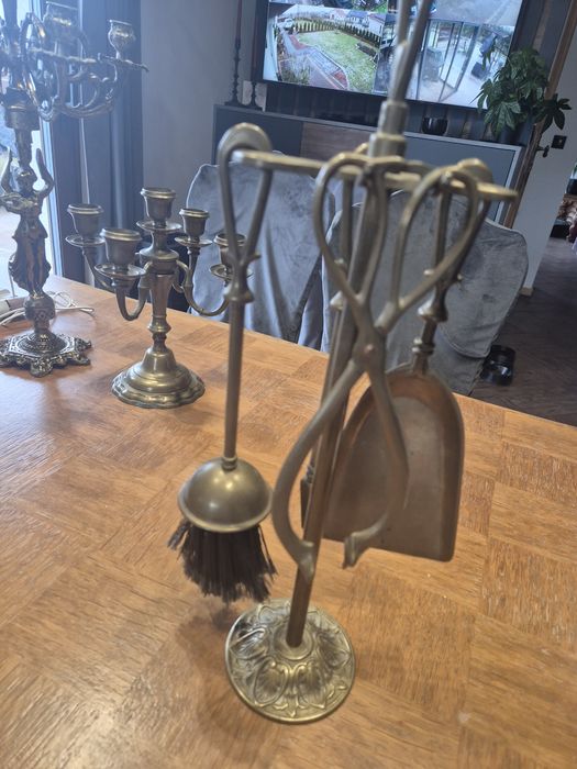 Zestaw do czyszczenia kominka  mosiężny