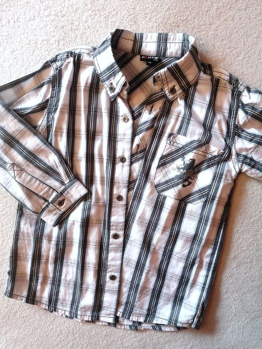 Elegancka koszula dla chłopca new FACTS Kids krata długi rękaw r. 98