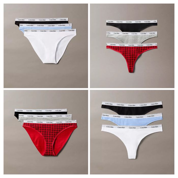 Жіночі трусики-бікіні, стрінги Calvin Klein (оригінал), набір 3 шт.