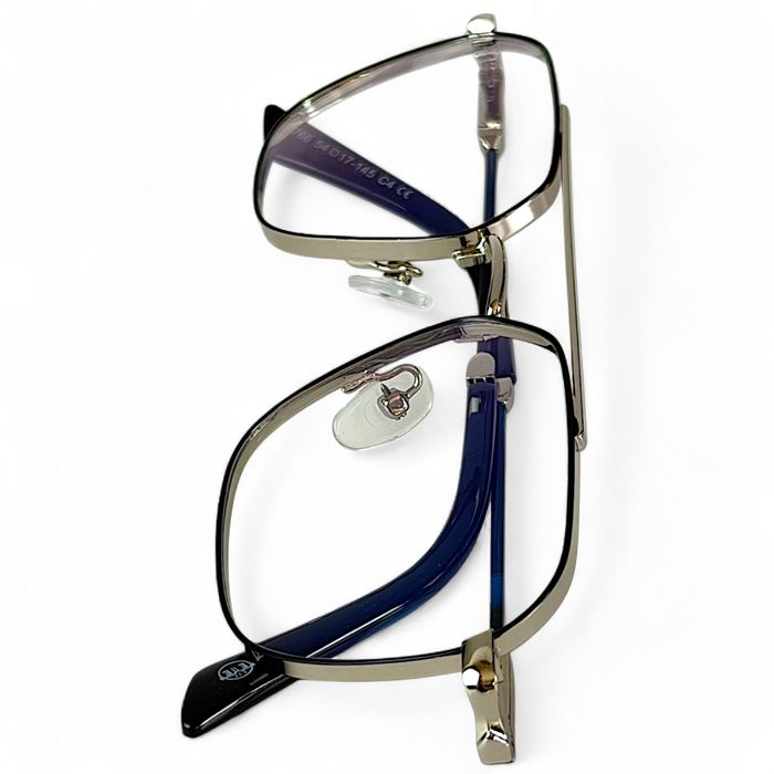 Okulary Do Komputera Blue Light Awiator Srebrne Metalowe Unisex Zestaw