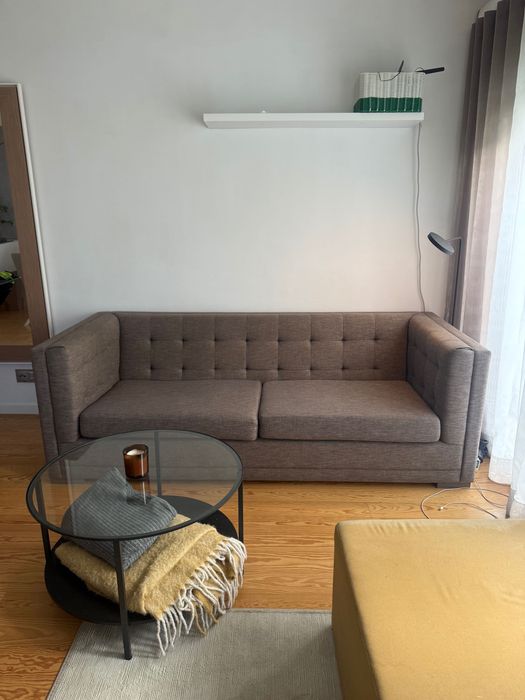 sofá bege para 3 pessoas 220x94