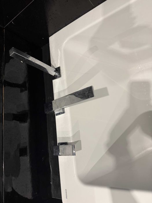 Bateria wannowa TRES ze słuchawką – chrom, komplet