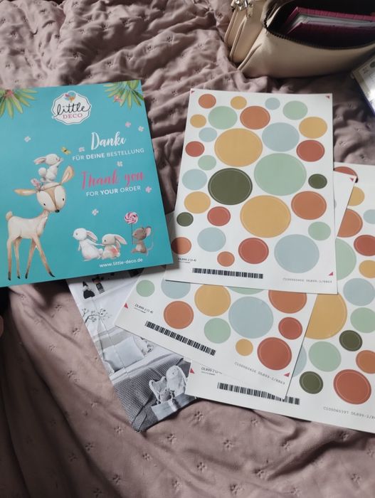 Zestaw 4 pastelowych naklejek ściennych w kształcie kół