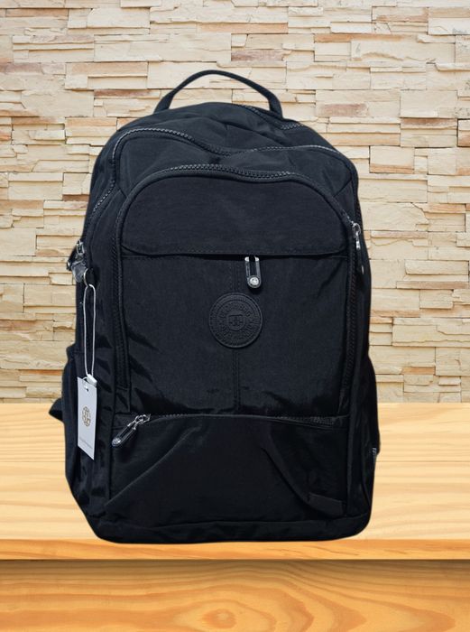 Pojemny plecak miejski damski CLOTH BAG czarny z kreszu,22-23L