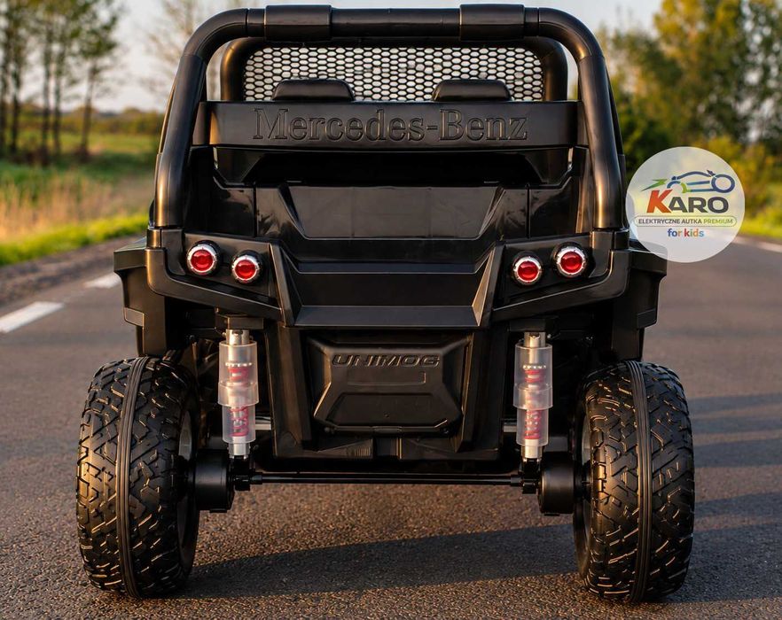 Pojazd na Akumulator Mercedes Unimog S Czarny 4x45W Koła EVA Full LED