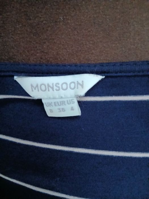 Granatowa sukienka w paski  Monsoon  36