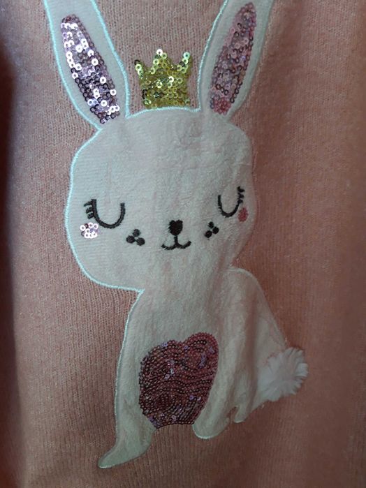 Camisola malha rosa com coelho 11-12anos da Sfera