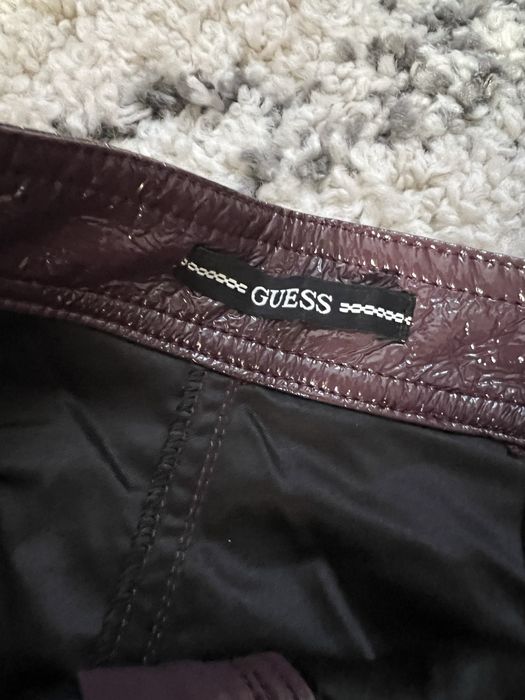 Міні спідниця бургунді Guess оригінал