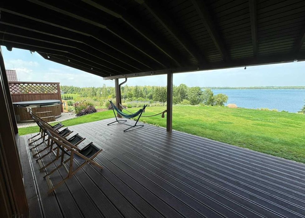 Widokówka Leleszki - Mazury | Duży dom nad jeziorem | max. 17 osób | sauna, balia, kominek, pomost, łódka | Sylwester, Święta, Wakacje, Ferie, Ślub