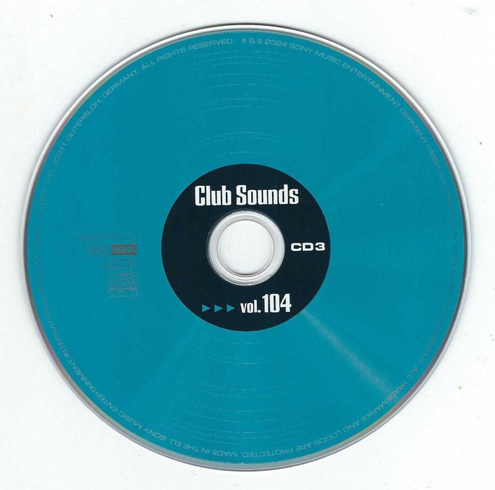 3 CD - Club Sounds Vol. 104 (2024) (Sony Music) (Digipak)