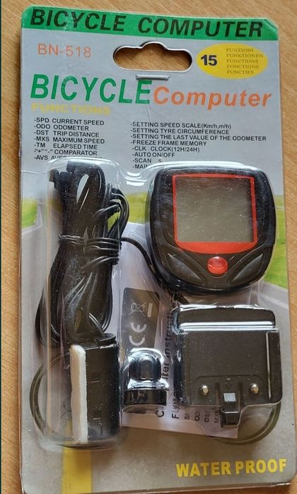 Licznik rowerowy 15 funkcji przewodowy.
Łatwy montaż, cały zestaw