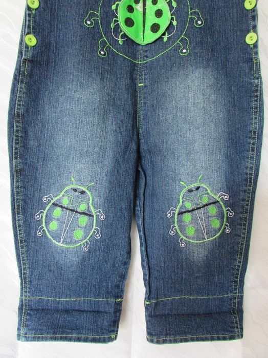Spodnie jeansowe, dziecięce (ogrodniczki)  Roz. 56