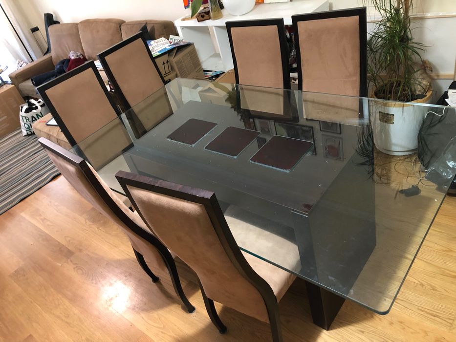 Mesa tampo vidro temperado 90x180 optimo estado. Excelente qualidade