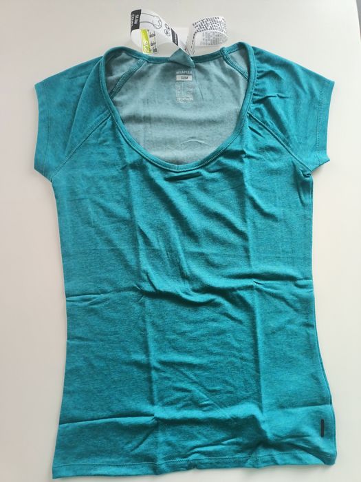 Koszulka fitness damska Domyos krótki rękaw slim xxs