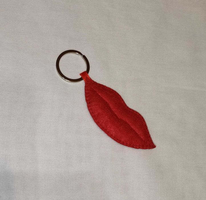 Brelok Usta z filcu Handmade