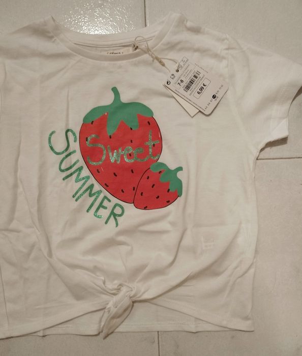 T-shirt Branca Morango Nova da Sfera