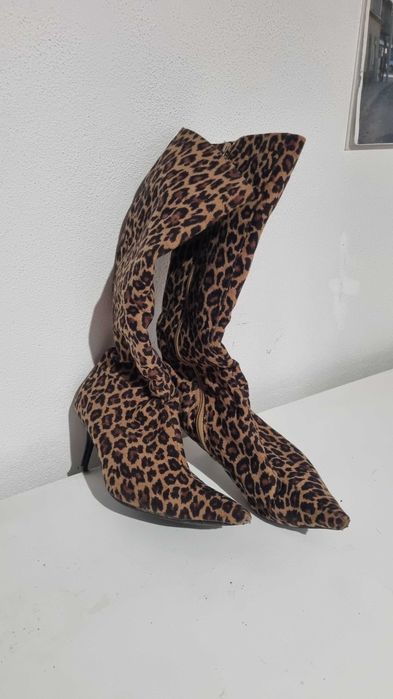 Botas cano alto leopardo